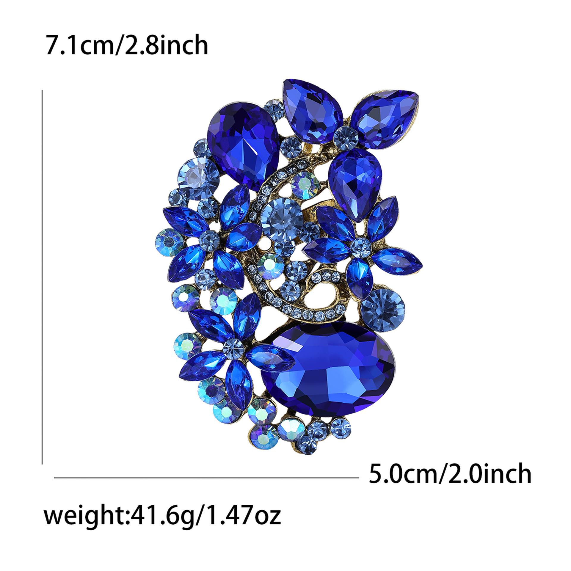 

Креативная модная брошь из сплава со стразами и стеклом, атмосферная универсальная женская брошь для костюма, кардигана, корсажа, ювелирного украшения