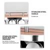 Spice Jar Rack Cruet Condiment Bottle Coffee Sugar Seal Jar Container Rack 16Pcs Kitchen Stainless Steel Condiment Set 11.53x11.02in