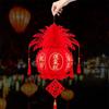 Lint/Gold Foil Spring Festival Red Lantern 3D Spring Festival Hanging Pendant  Party