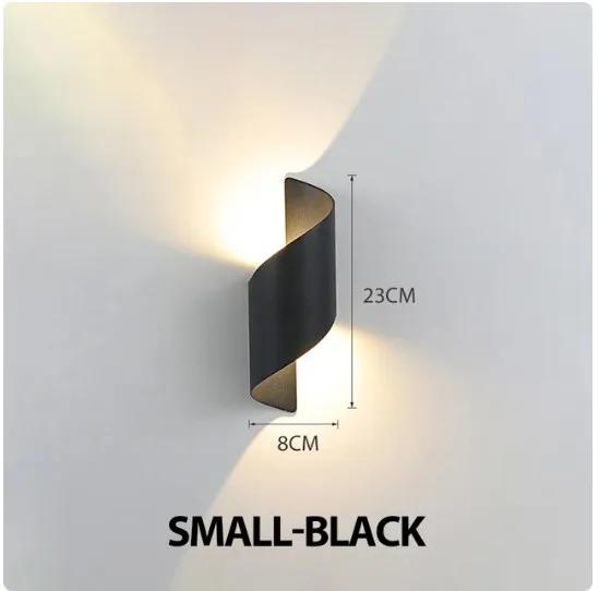Modern LED Wall Lamp 10W Waterproof Outdoor Indoor Spiral Design Nordic Sconce Lighting for Home Decor