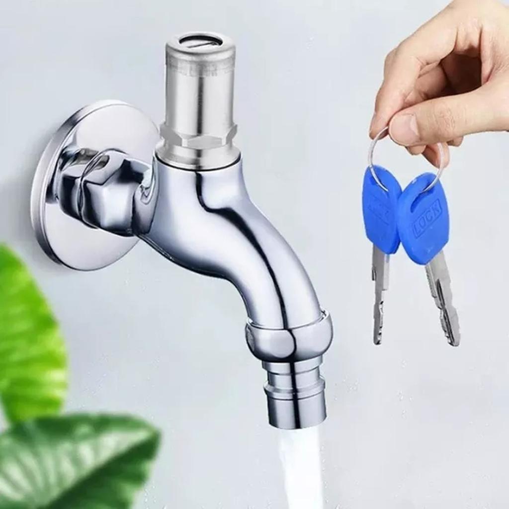 Outdoor Wasserhahn Wäsche Wasser Abschließbar Metall Legierung Outdoor