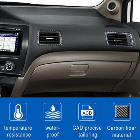For Honda Civic Coupe 2013-2015 Carbon Fiber Passenger Side Air Vent Outlet Trim