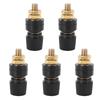 5Pcs Brass Binding Post Nickel Plated Inverter Terminal for Electronic Instruments AutomobilesBlack