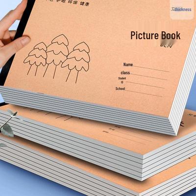 A4 Kraftpapier Skizzenbuch für Kinder - Verdickte leere Seiten zum Zeichnen und Malen