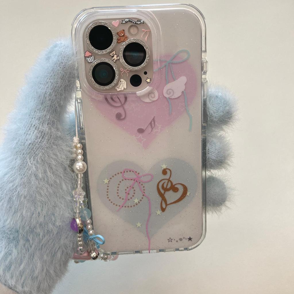 Cartoon Heart Note iPhone Case for 14/15/16Pro/17ProMax