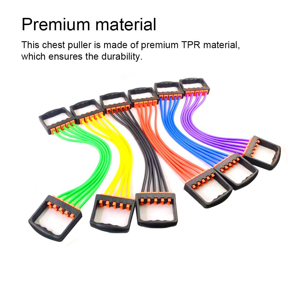 Posilovač hrudníku Pružný expandér Svalový tahák Vícebarevné provedení Kompaktní velikost Dlouhotrvající pružnost Pomocné otvory