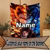 Custom Name Personalized Demon Slayer Print Blanket, Home Decor, Bedroom, Sofa, Camping, Couch, Gifts for Birthday Christmas