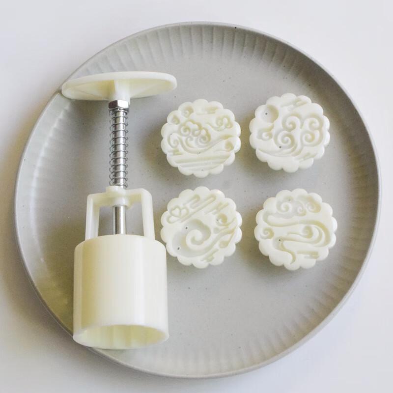 Handpresse Mondkuchen- und Mungobohnenkuchen-Formen-Set