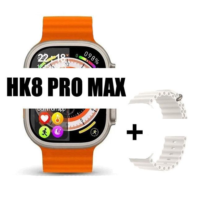 Ceas inteligent original Hk8 Pro Max, pentru bărbați, seria 8, 49 mm, 2,2 inci, cu reîmprospătare ridicată, ecran Rtae, Nfc Compass Game Smartwatch pentru Apple Iphone