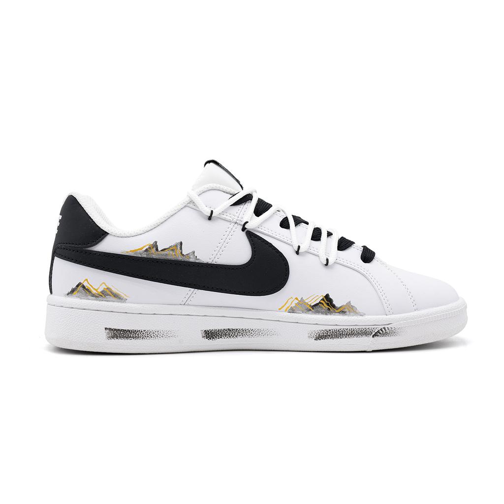 Nike Court Royale Sea Butterfly Voyage Tepelné tlumení Nízké Skateboardové boty Pánské Černá Bílá 749747-107(Tým1602-)
