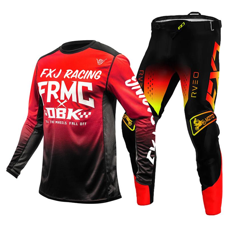 Set di abbigliamento da motocross per bambini 4 5 6 7 8 9 10 11 12 13 anni Ragazzi Bambino Motociclista Ragazzo Ragazza Maglia Pantaloni Kit tuta da corsa Fuoristrada Enduro MX MTB
