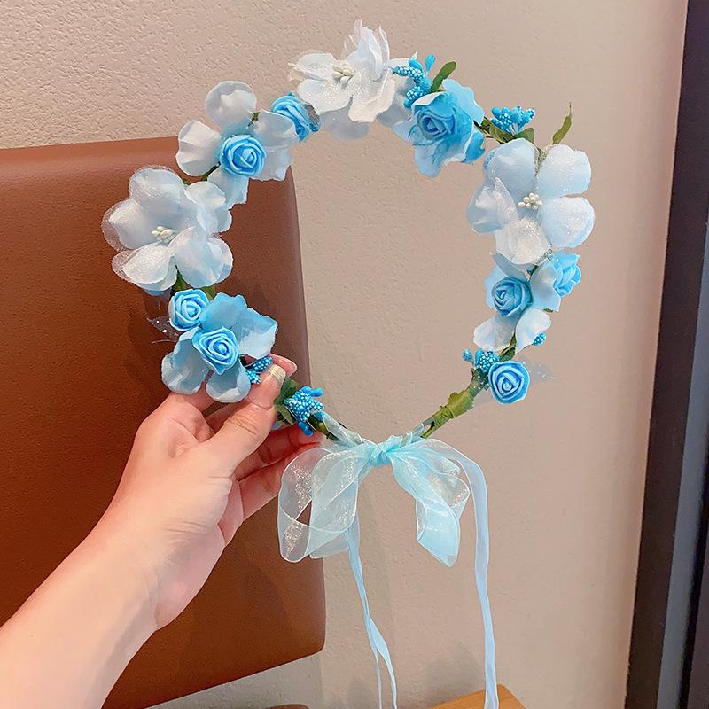 Flower Headbands For Girls Flower Hair Wreath Women Wedding Floral Crowns Princess Party Dance Hairband Flower Girls Headpiece