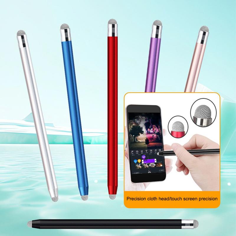 Mesh Fiber Capacitive Stylus Pen Double Nib Touch Screen Pens Drawing Pen For Universal Capacitive Screen Smart Phone Tablet