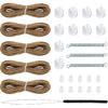 NOVINO RV Blinds Repair Kit For Camper Window, Pleated RV Shade Repair Kit, Camper Blinds String Maintain For Day Night Pleated Window Shade-Tan