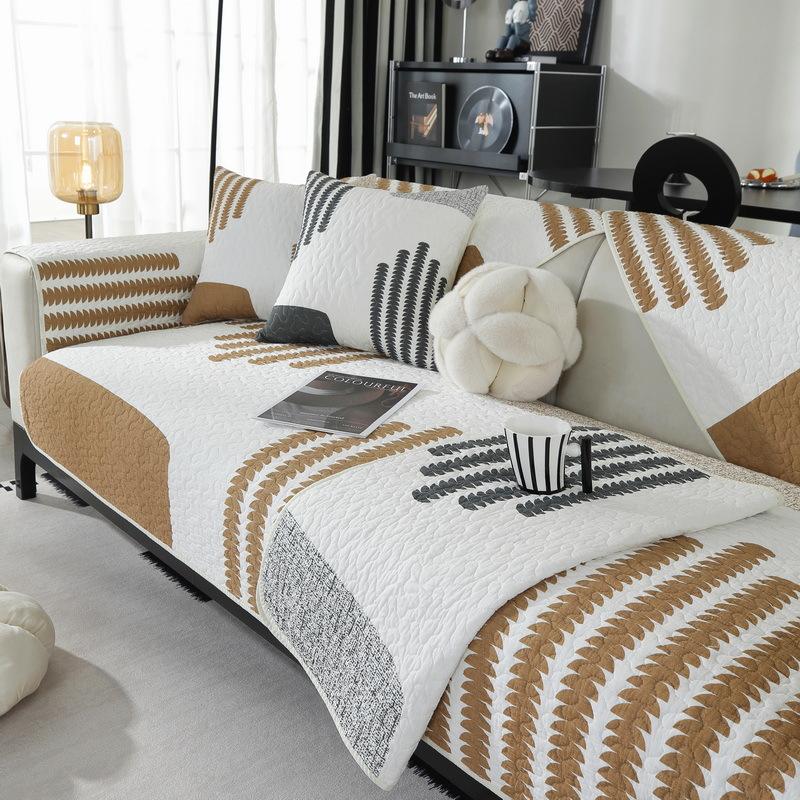 Modern Light Luxury Cotton Sofa Cushion Fabric Non-Slip Sofa Cover  New Sofa Cushion Universal Sofa Towel