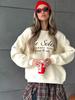 Women's Crew Neck Long Sleeve Sweatshirt Loose Fit Letter Print Casual Oversized Pullover Top