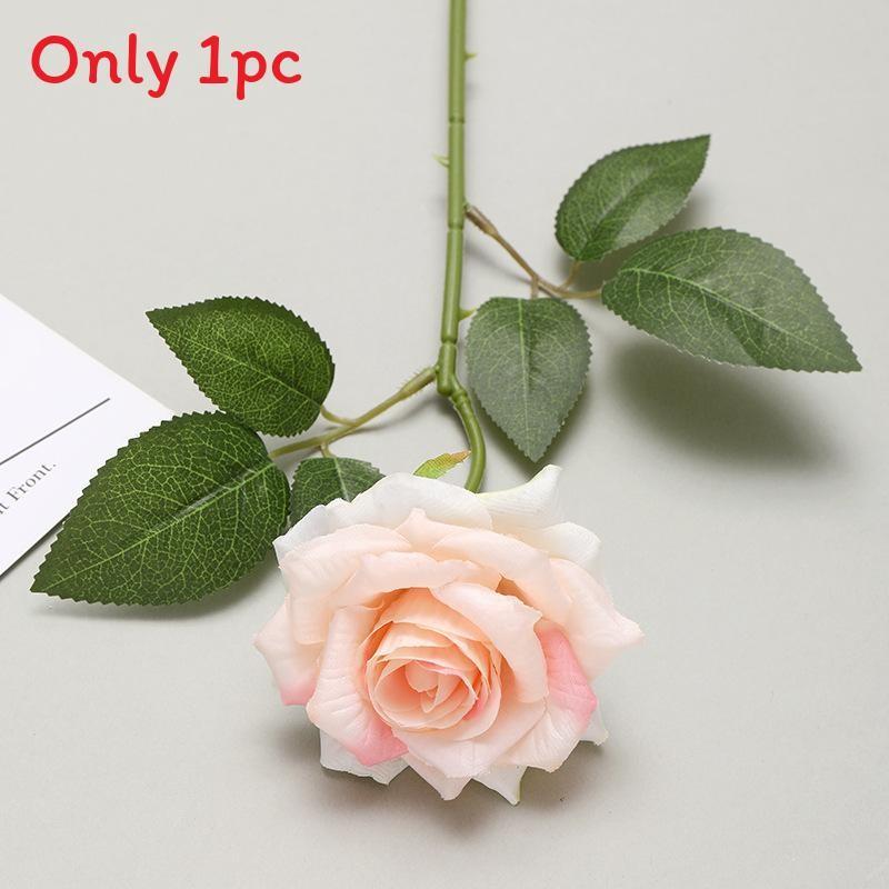 Artificial Silk Rose Bouquet For Wedding Decor Photography Props Use Home