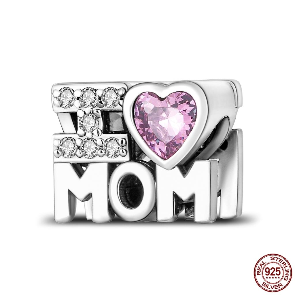 New In MotherS Day Copper Charm Mom Mother Family Charm Bead Fits Genuine Bracelets DoItYourself Woman Jewellery Gifts