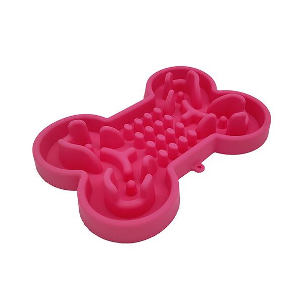WTEMPO Bone Type Silicone Pet Slow Food Bowl Creative Dog Bowl Cat and Dog Slow Food Anti Choking Basin