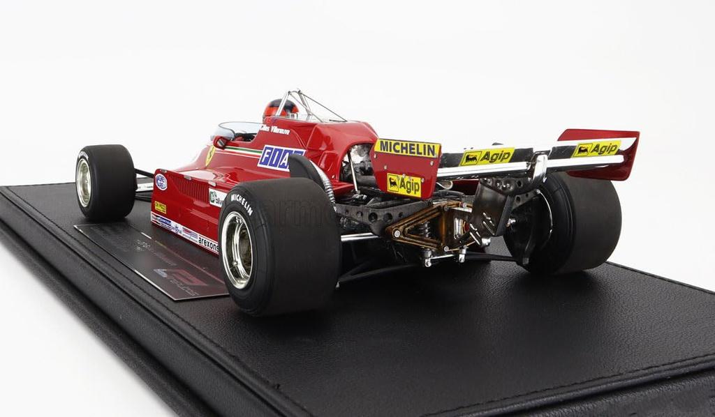 GP REPLICAS 1/18 Ferrari F1 126 CK #27 Villeneuve 1981 Monaco GP with Driver Figure GILLES VILLENEUVE Top Marques Miniature Car