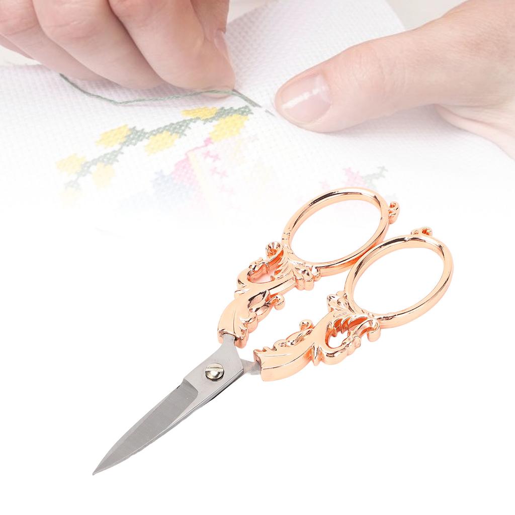 Sewing Embroidery Scissors Multifunctional Vintage European Stainless Steel Stitch Scissors