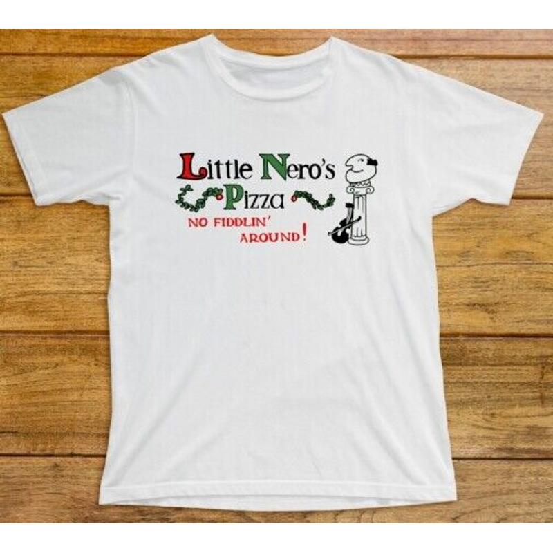 Little Nero s Pizza T Shirt 1033 Home Alone Christmas Comedy Movie Elf Scrooged S разноцветный