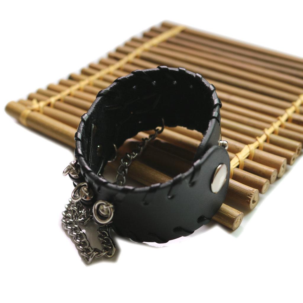 European-American Punk Skull Rivet Leather Men's Bracelet