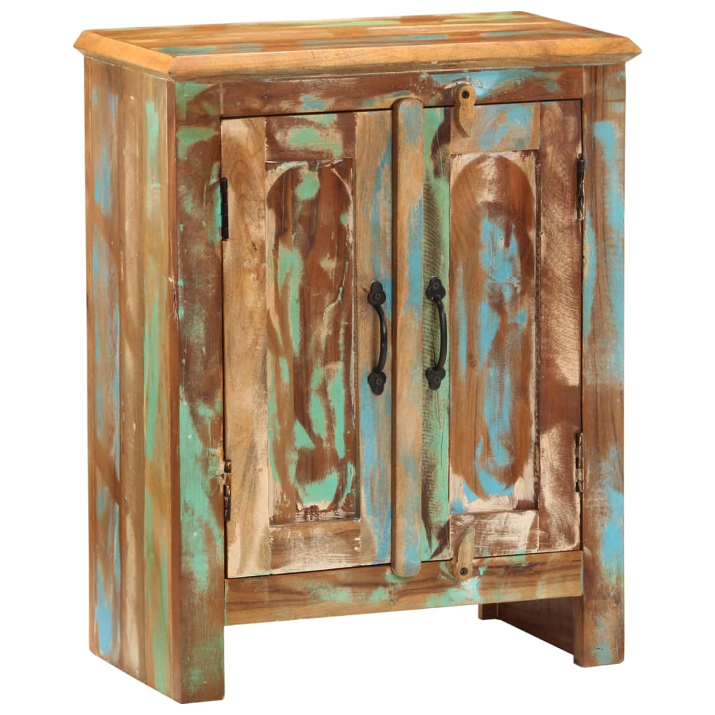 Sideboard with 2 Doors 55 X 30 X 70 Cm Solid Reclaimed Wood
