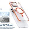 For iPhone 15 Pro Magnetic Case TPU Acrylic Clear Phone Back Cover with Lens Protector Kickstand