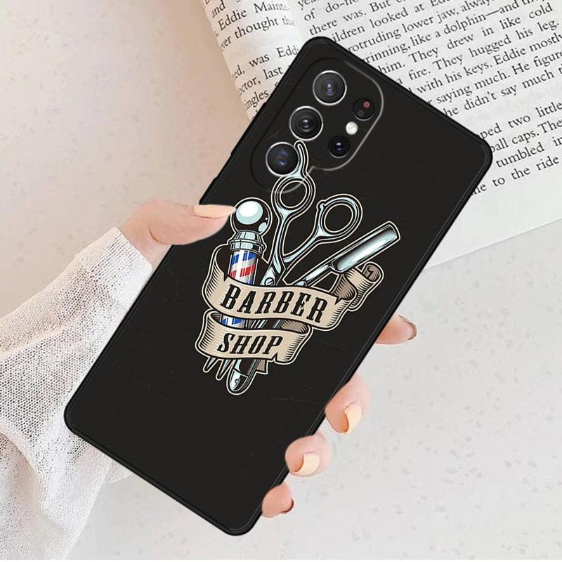 Barber Shop Hair Stylist Salon Phone Case For Samsung Galaxy S25 S23 S30 S8 S21 S20 FE S24 S22 Note 10 20 Plus Lite Ultra