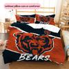 Chicago Bears Pattern Bedding Quilt Set  Home Decoration  Gift (1 * duvet cover + 2 * pillowcase  without core)