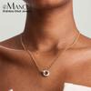 eManco Stainless Steel Two-color Pendant Necklaces For Women Chokers Trend Fashion Festival Party Gift Jewelry