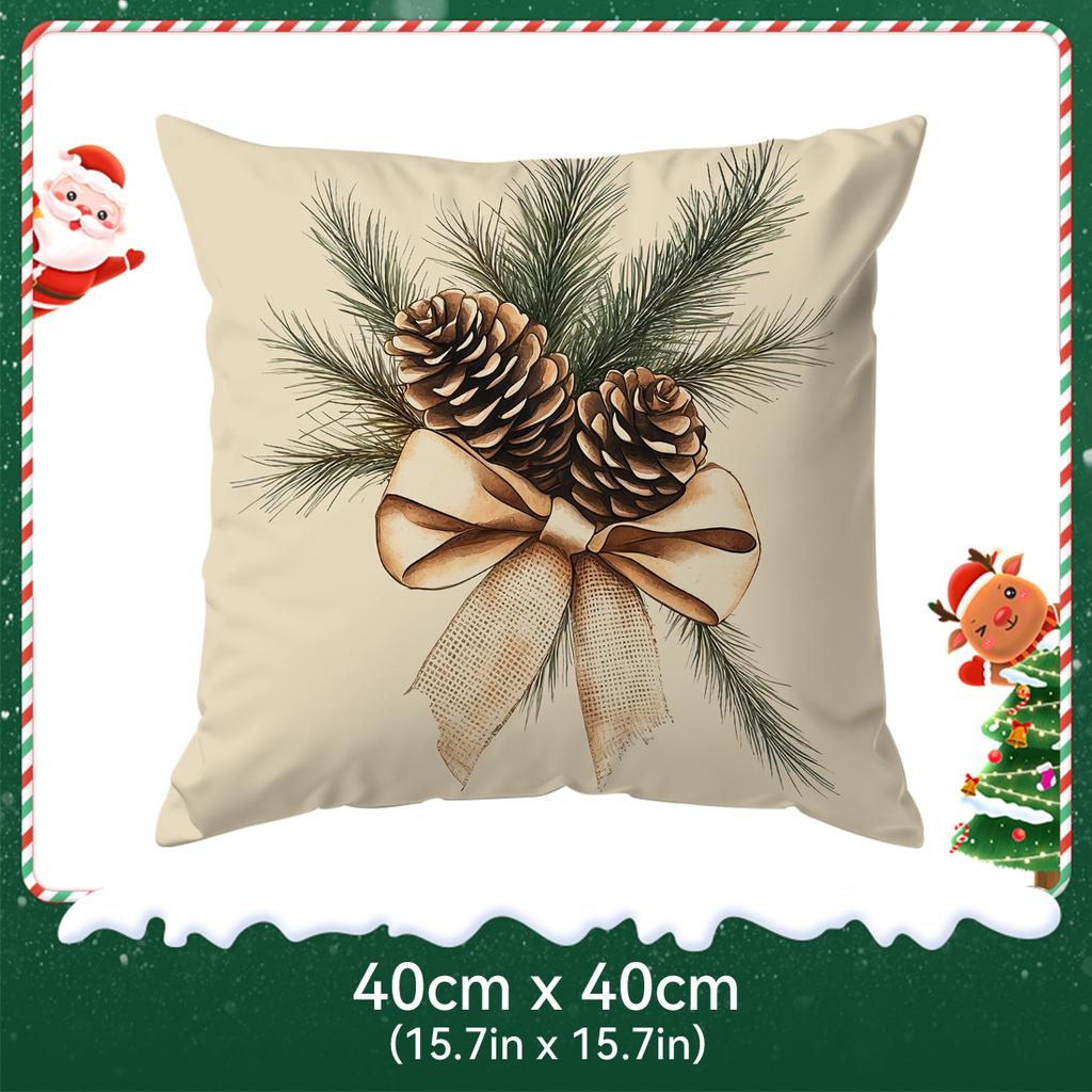 Christmas Pinecone Pillowcase Bedroom Sofa Cushion Cover 100% Polyester Living Room Soft Cushion Pillowcase Home Decor
