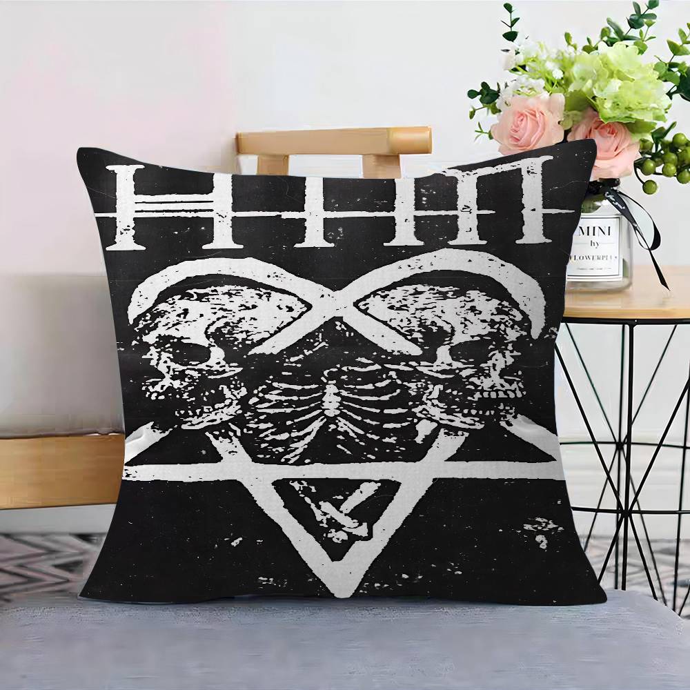 

1pc Rock H-hIM Band Anime Cushion Cover Car Throw Pillow Case For Sofa Car Christmas Gift 40x40cm 45x45cm 30cmx30cm