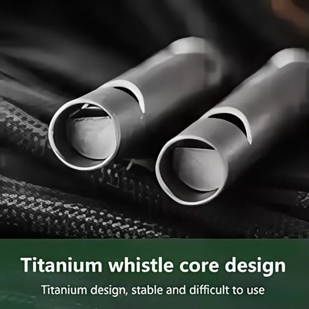 Titanium Emergency Whistle Loud Portable Keychain Necklace Whistle EDC Keyring for Emergency Survival Outdoor Hiking Camping