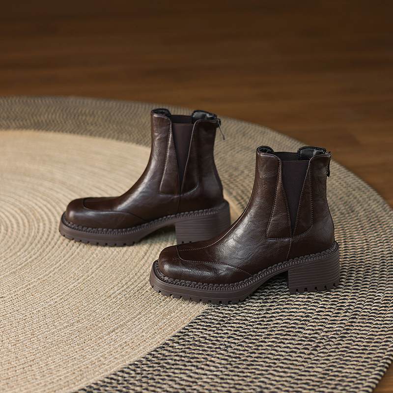 Krazing Pot 2026 Microfiber Winter Round Toe Modern Platform Size 33 Boots Size 43 Thick Bottom Zipper Women Ankle Boots