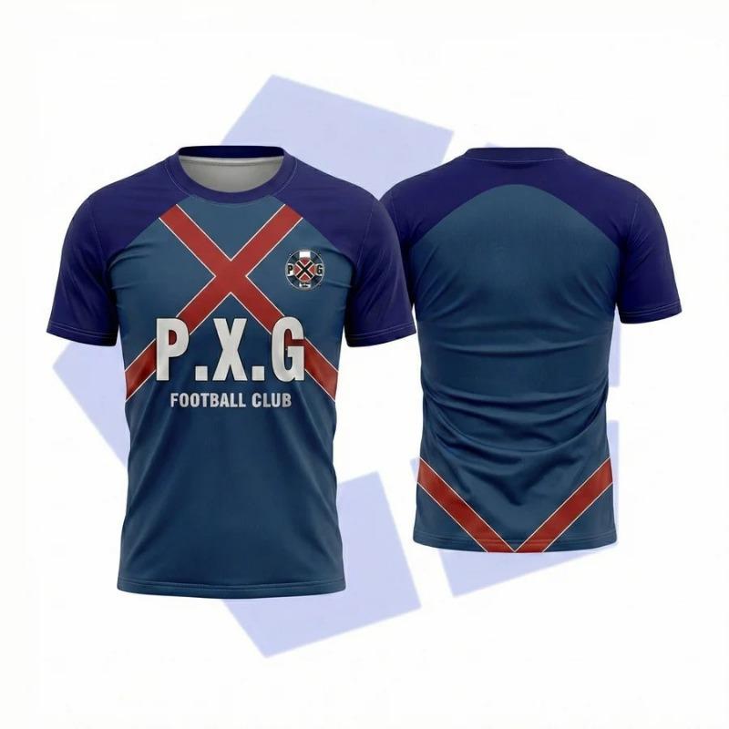 2026 Summer P.X.G Blue Lock Japanese Anime Jersey Football Uniform Shidou Cosplay T Shirts Men's And Women's Casual Sports Tops