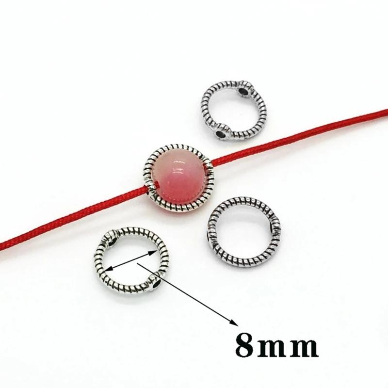 30 peças anel fiança contas charme cabide espaçador contas conector pingente para fazer jóias espaçador grânulo bonés diy artesanato