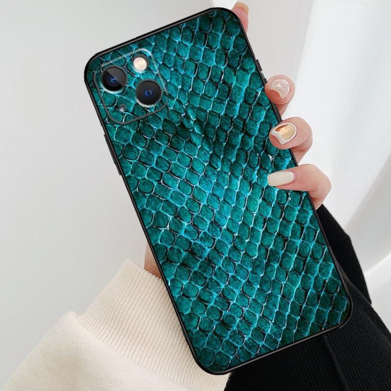 Snake Skin Phone Case For iPhone 17 Pro Max 16 15 11 13 12 14 Pro Max mini 15 16 Plus 16e 17 Air Cover