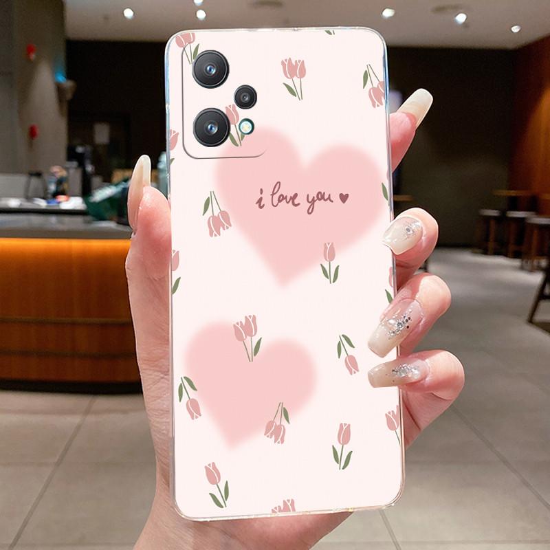 For Realme 9 Pro Plus 5G Case Realme 9 4G Phone Cases Realme Narzo 50 Pro Cover Flower Butterfly Soft Silicone TPU Coque Funda
