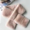 Soft Plush Cross Scarf Furry Winter Collar Scarf Korean Style Neck Scarf  Women Girl