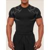 New Sports Printed Short Sleeved Seamless Design Shirt, Fitness T-shirt Suitable for Gym Running Muscles