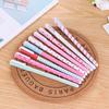 10-Piece Set of Fresh and Cute Neutral Water Pens - Colorful Floral Pattern In Pen Case