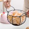 Iron Ceramic Hen Ornament Egg Fruit Storage Basket Container Kitchen Supplies Kitchen Tableware