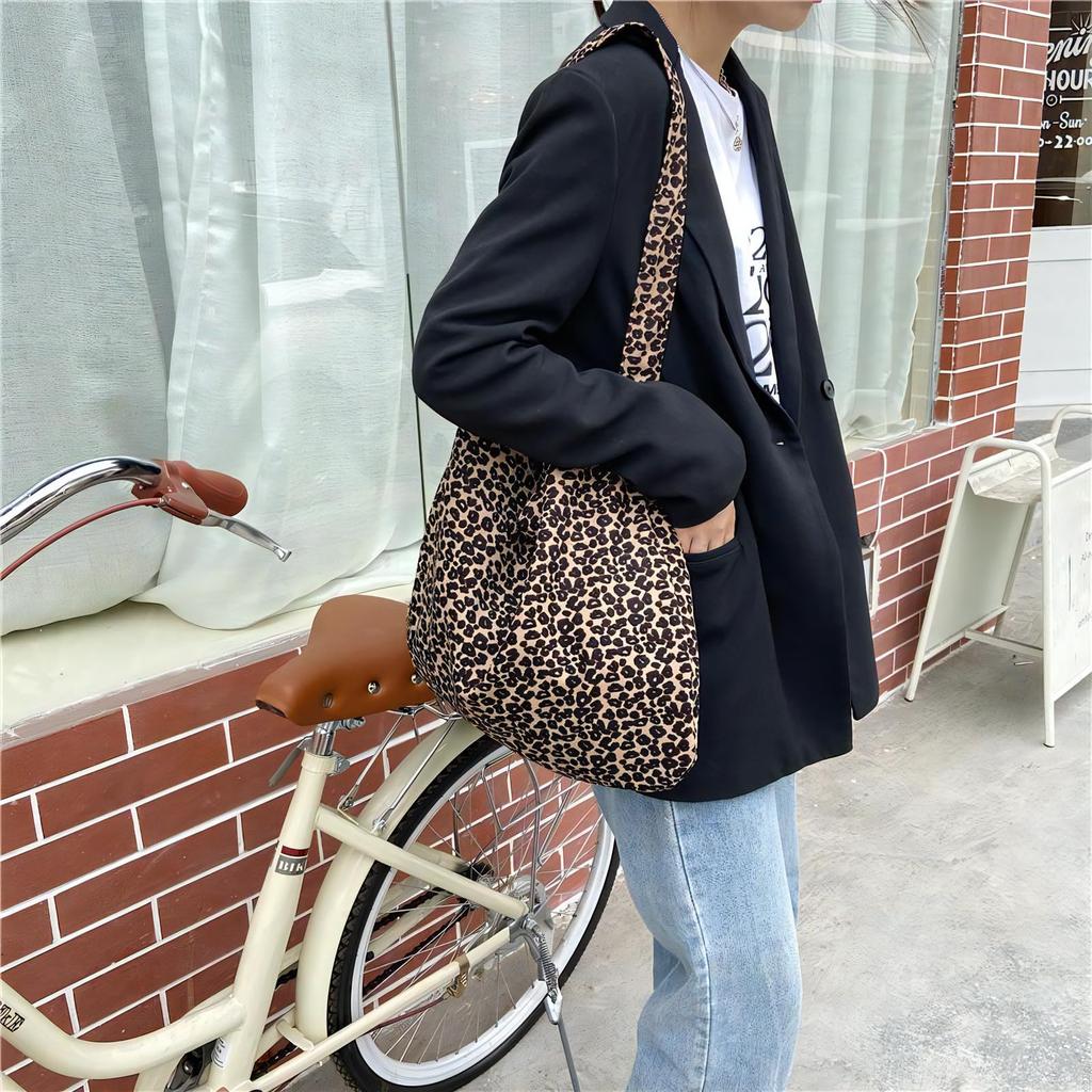 Eclairage Women's Leopard Print Tote Bag, Casual, Perfect for Shopping, Commuting, School, and Street Wear, Fits A4 Sizes, and Fits Laptops,