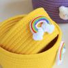 Small Woven Baskets for Organizing Rope Storage Basket Cute Cotton Basket Nursery Gift Dogs Toy Storage Bins for Toy