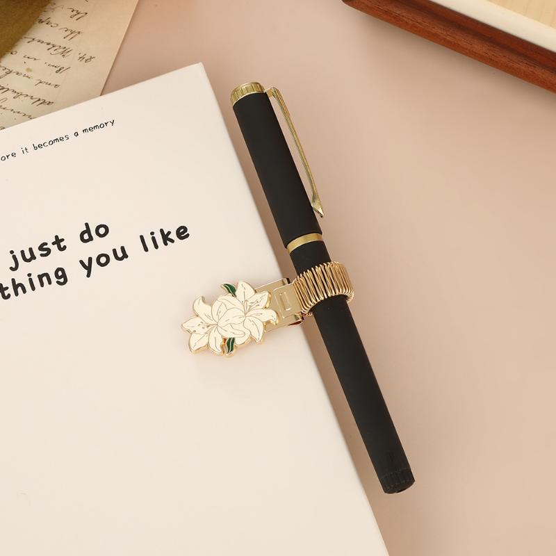 Metal Pen Clip, Creative Retro Spring Pen Clip, Suitable For Student Pen Clips, Notebooks, And School Supplies
