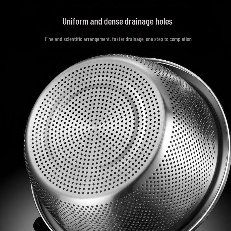 Jichulong Stainless Steel Mixing and Drain Bowl Set