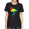 1t T Shirt Unisexs Loose Fit Flamingo Rainbow Pride