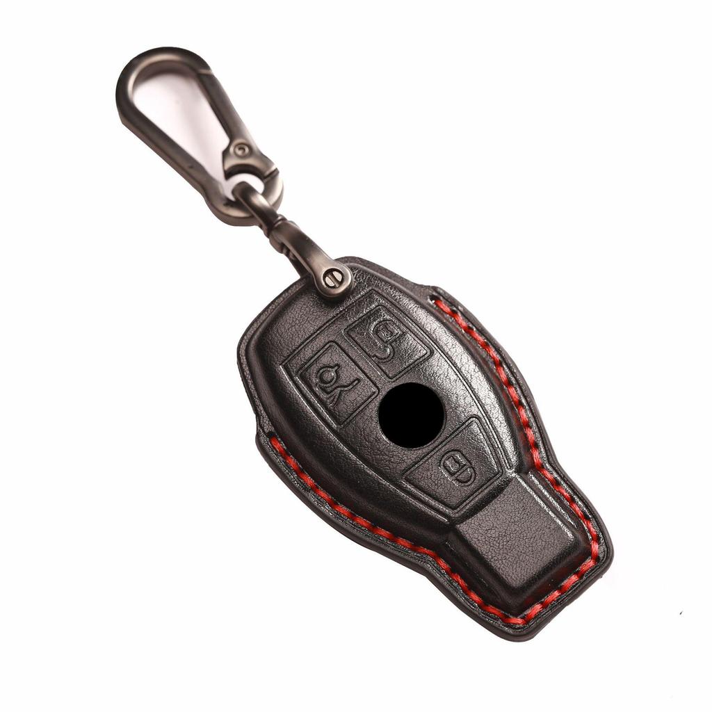 GUSHIBEI Genuine Leather Car Key Case Cover For Benz